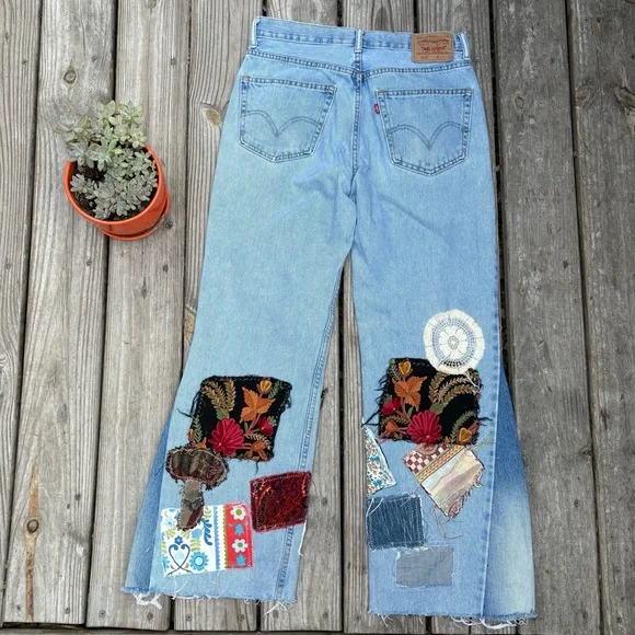 Levi’s 550 Patchwork Hippie Jeans